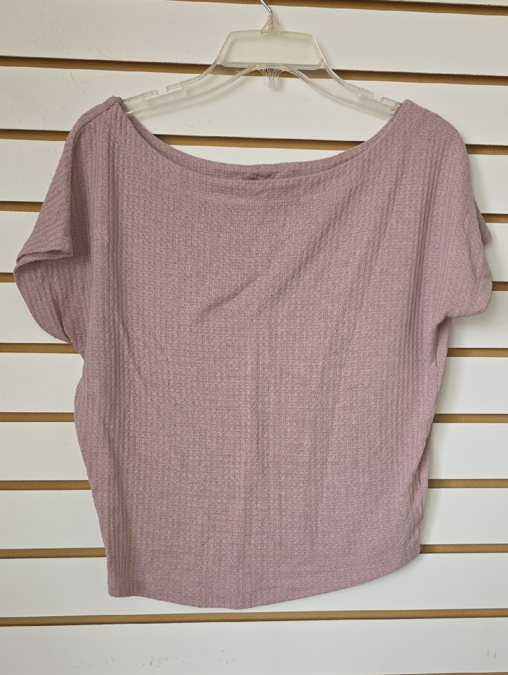 Express Mauve Scoop Neck Short Sleeve Top